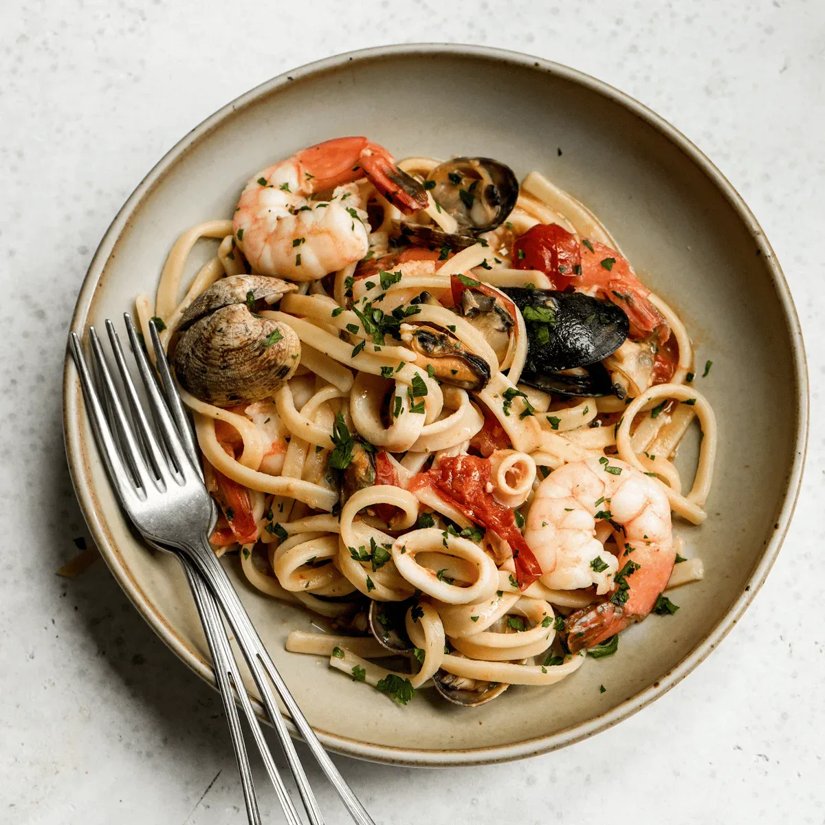 Seafood spaghetti signature dish